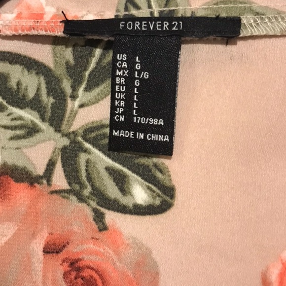 Forever 21 cross front floral top - Picture 3 of 4